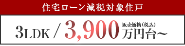 3LDK/3,900万円台～